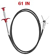SHUOGUO Drain Snake,61 inch Flexible Grabber Claw Pick Up Reacher Tool,Drain Clog Remover - Gutte...