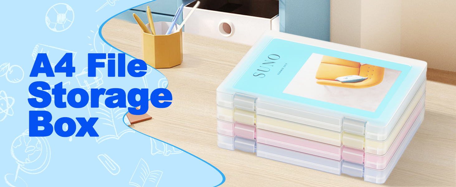 transparent file box