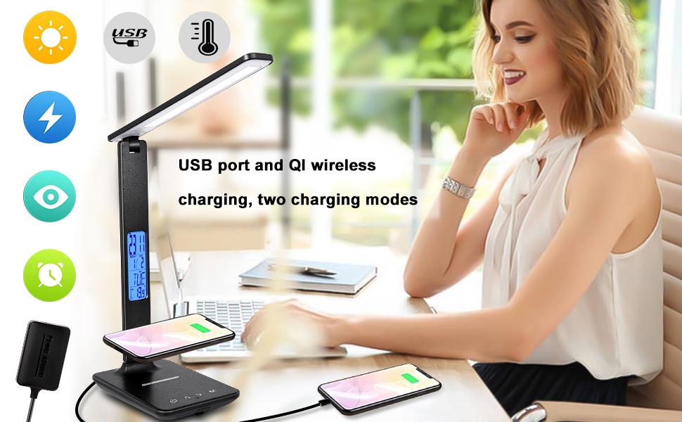 Items in the package: 1XLED desk lamp 1X instruction manual 1X power adapter 12V 1.5A 1X packing box