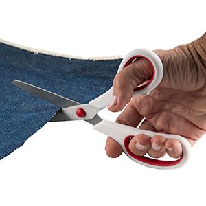 cutting denim, sew jeans, sewing, fabric, crafts, scissor, shears, dressmaker, singer scissors