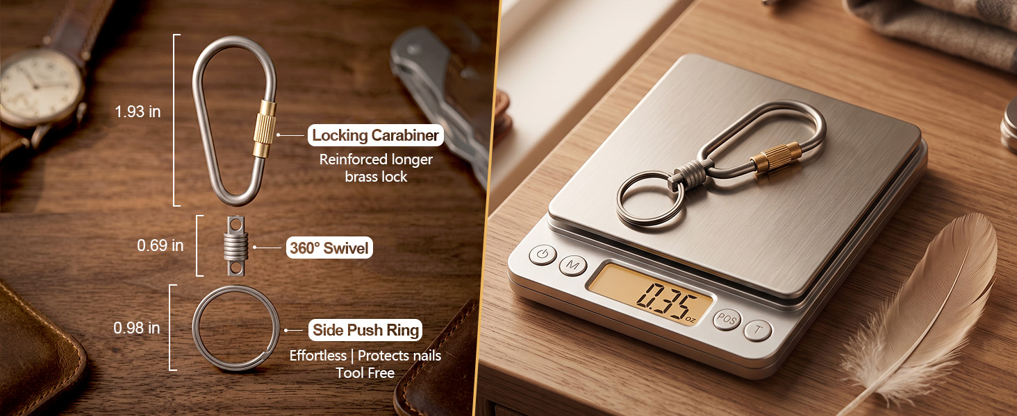 TPFEV titanium keychain