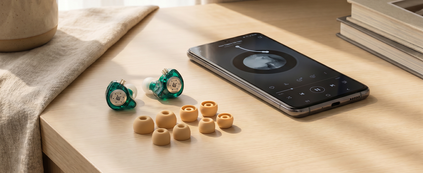 kz edx pro and silicone earbud tips