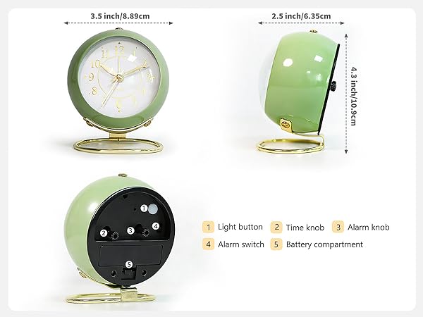 Azxb Analog Alarm Clock