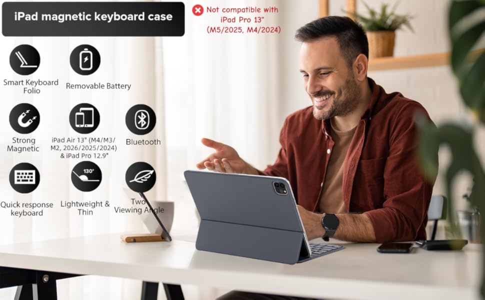 ipad air 13 inch, ipad pro 12.9 inch keyboard folio