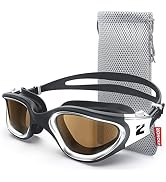 ZIONOR Swim Goggles, G1 Ultra Photochromic Polarized Swimming Goggles Men Women