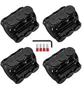Joinfworld 3 Port Insulated Multi Tap Connector 350MCM-6 Gauge Wire Connectors Aluminum to Copper...