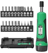 LLAVETOR Torque Screwdriver, 1/4" Drive Screwdriver Torque Wrench 10-70 Inch Pounds, Torque Screw...