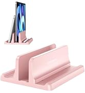 Vaydeer Vertical Laptop Stand Holder Plastic Adjustable Desktop Notebook Dock Space-Saving 3 in 1...