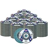 Sali 100 Pack Zirconia Flap Disc 40 Grit 4.5" x 7/8-Inch Sanding Disc Bevel Type #29 Premium and ...