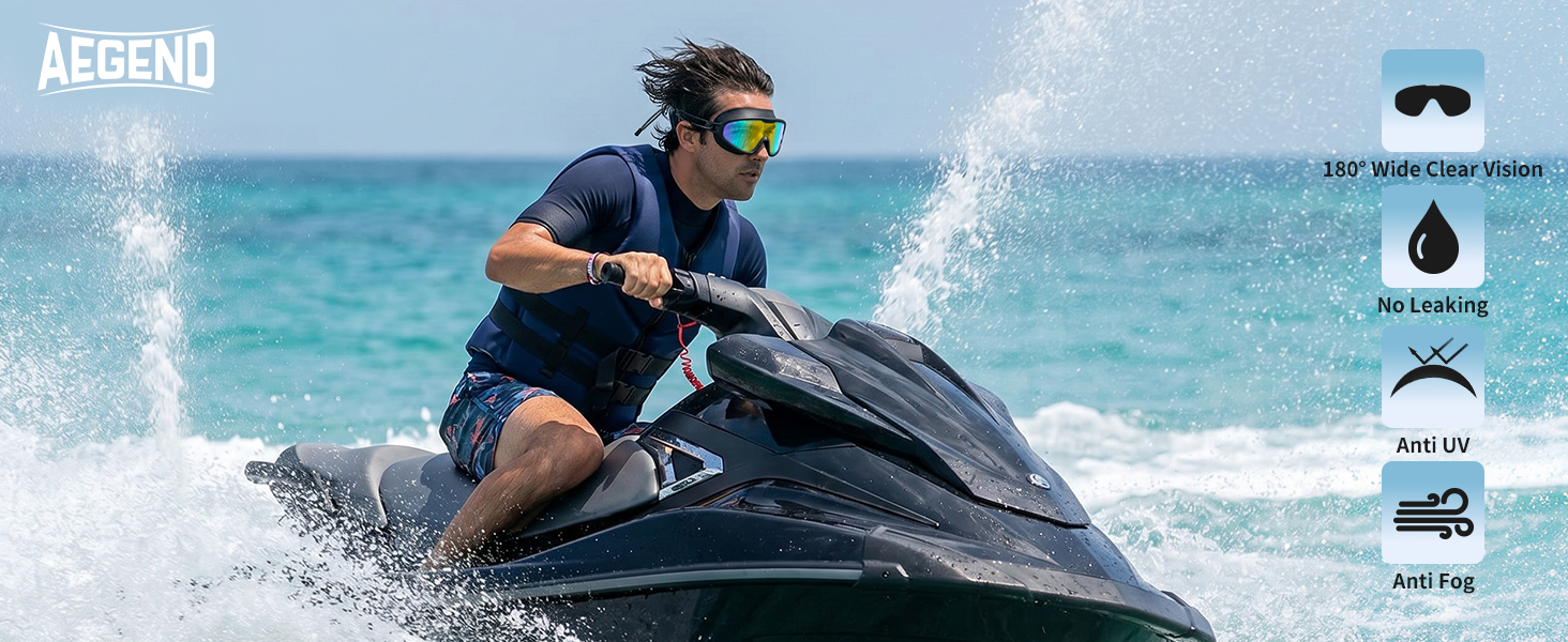 adult swim goggles with bungee strap