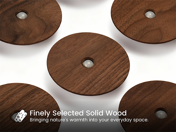 black walnut wood motion sensor night light