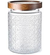 24oz Vintage Glass Canister With Lid Small Glass Jars Wide Mouth Mason Jars Airtight Coffee Canis...
