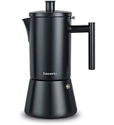 Easyworkz Diego Stovetop Espresso Maker Stainless Steel Italian Coffee Machine Maker 6Cup 10 oz M...