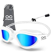 Otionus Swim Goggles, Polarized Adult Swimming Goggles Bungee Strap No Hair Pulling Anti-fog Anti...