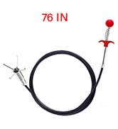 GDOMI Upgraded Drain Snake 76" with Hook, Plumbing Snake Auger Tool, Sink Snake Drain Clog Remove...