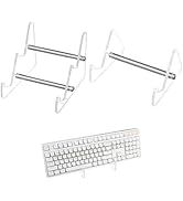 CRASPIRE 2 Style Acrylic Keyboard Display Stand 2-Tier Portable Keyboard Display Shelf 1-Tier Tra...
