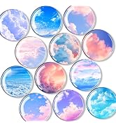 Qualsen 12Pcs Cute Magnets Fridge Magnets Glass Magnet Refrigerator Magnets Strong Magnets for Ki...