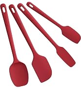 ChefAide 4 Pieces Silicone Spatula Set, Food Grade Rubber Spatula, Upgrade Strong Handle with Erg...