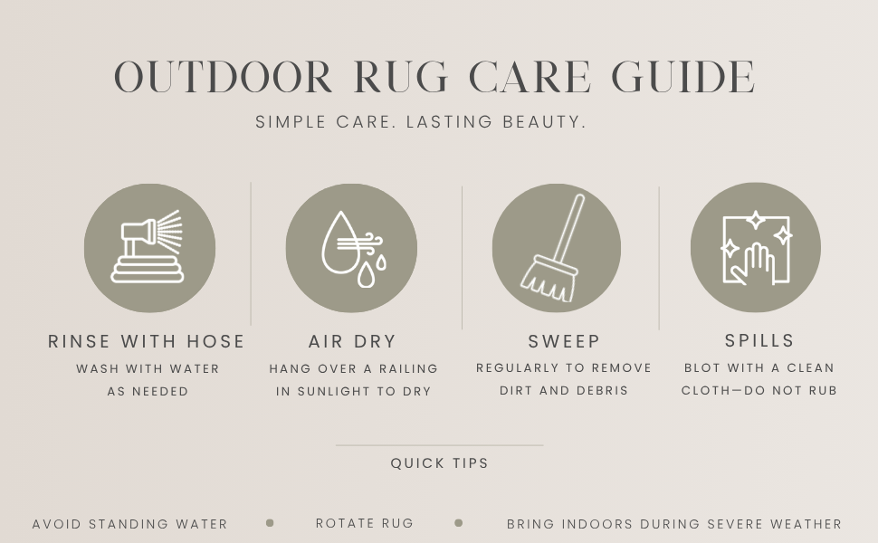 outdoor rug care guide