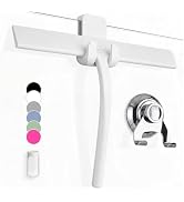 GÜTEWERK Silicone Shower Squeegee for Glass Doors & Mirrors with Stainless Steel Core, Streak-Fre...