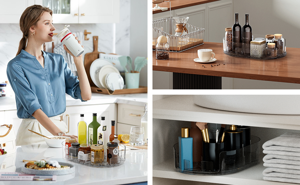 lazy susan turntable for cabinet