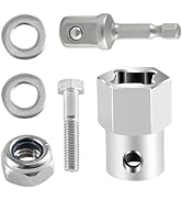 Heavy Duty Trailer Jack Drill Adapter Kit - Stainless Steel Gearbox for 1/2 Inch Top Wind Jack Cr...
