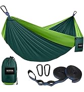 Kootek Camping Hammock, Portable Hammocks with Tree Straps & Attached Carry Bag, Camping Essentia...