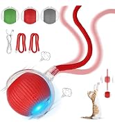 Goosheep 2025 New 3Pack Cat Ball Cat Toys for Indoor Cats Interactive Cat Ball Toy Speedy Tail Ca...
