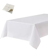 BALCONY & FALCON Rectangle Tablecloth Waterproof and Stain-Resistant Oxford Table Cloth Machine W...