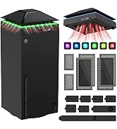MENEEA Cooling Fan Dust Proof for Xbox Series X Console with Colorful Light Strip,MENEEA Dust Cov...