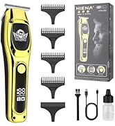 HIENA PRO Professional Hair Clipper for Men, Electric T-Blade Beard Trimmer, Cordless Hair Trimme...