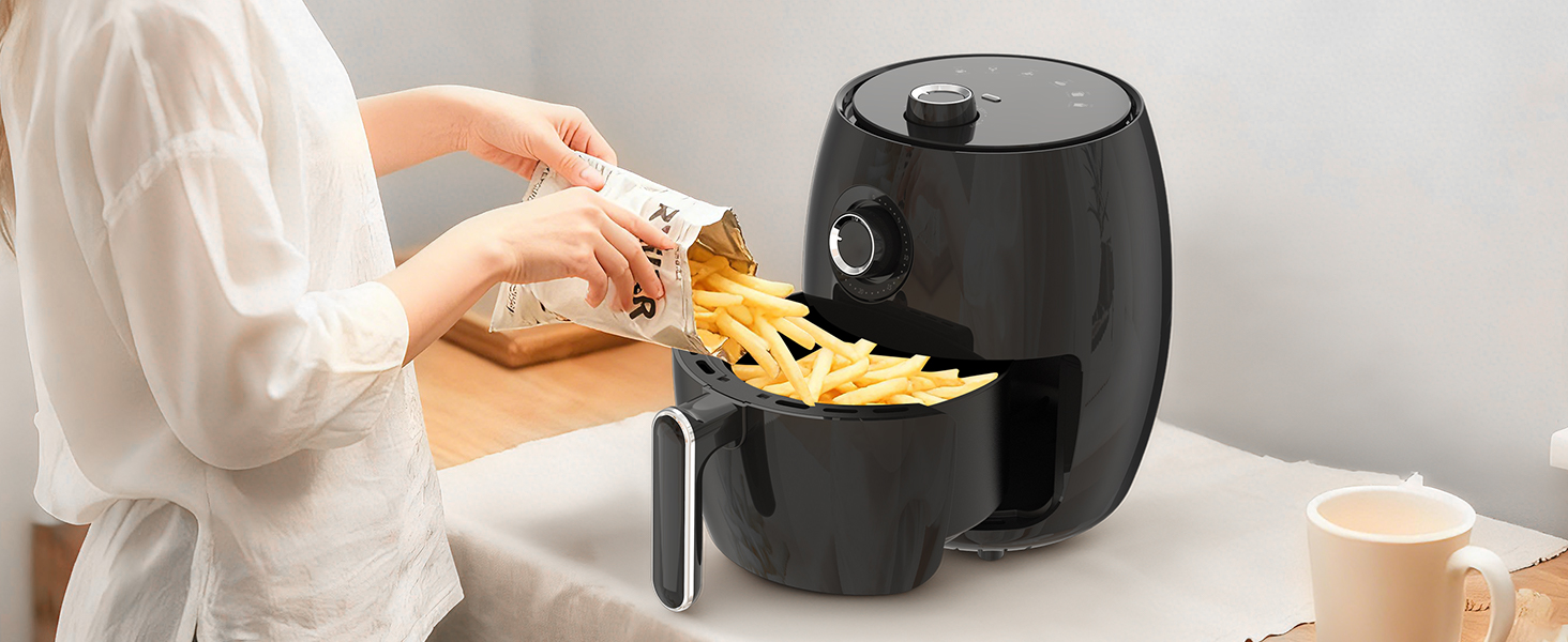 small air fryer small airfryer mini air fryer oven compact air fryer 2 people air fryer basket black