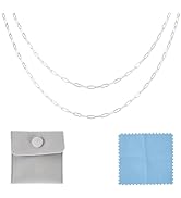 Pandahall 1M 925 Sterling Silver Paperclip Chains Bracelet Necklace Jewelry Chains 4x1.7x0.3mm So...