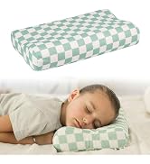 Tiny Twinkle Toddler Pillow with Fitted Pillowcase | Ergonomic Shape with Resilient, Cloud-Like M...