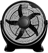 HealSmart 20 Inch 3-Speed Plastic Floor Fans Oscillating Quiet for Home Commercial, Residential, ...