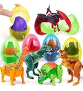 OCATO Easter Eggs Filled with Dinosaur Toys Jumbo Deformation Dinosaur Eggs Easters Egg Fillers P...