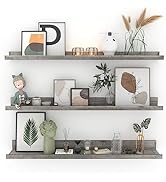 Giftgarden 36 Inch Grey Floating Shelves for Wall Mount, Gray Wood Wall Shelf Ledge for Bathroom ...