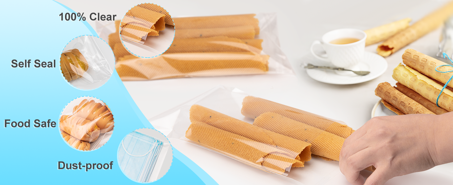 Aubeco Self Sealing Cellophane Bags