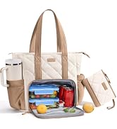 Bagstellar Lunch Tote Bag for Women, 3 in 1 Work Bag with Lunch Compartment | Lightweight 15.6” L...
