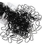 Teenitor Black Hair Elastics,300 Rubber Bands Soft Elastic Bands Hair Braids