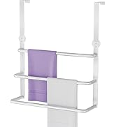 Over The Door Towel Rack, 304 Stainless Steel Towel Rack, 3 Tier Towel Bar for Hanging Towels, 16...