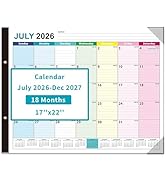 COMIX Desk Calendar 2026-2027, Large 22" x 17" Monthly Desktop Planner Pad with Frosted Cover, 18...