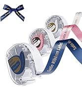 Phomemo P12 Satin Ribbon Label Tape Ribbon for Gift Wrapping, Craft Wedding, 12mm x 2m Compatible...