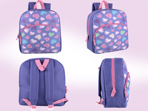 hearts backpacks,girls backpacks,printed school bags,school supplies