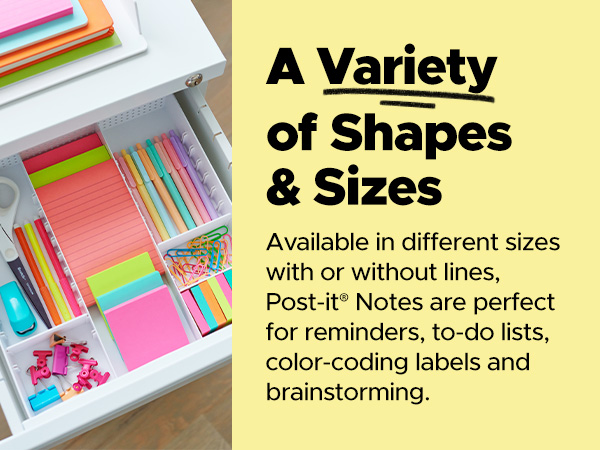 A variety of Shapes & Sizes