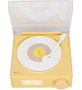 Bluetooth Record Alarm Clock Player,360 Degree Stereo Sound Retro Rotating Disc Turntable Vintage...