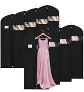 Syeeiex 60'' Garment Bags for Hanging Clothes(Set of 8), Dress Bags for Gown, Garment Bag for Dre...