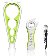 Jar Opener for Weak Hands, Seniors with Arthritis, 5 in 1 Multi Function Bottle Opener Lid Opener...