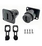 Halokny 2PCS HDMI D-Type Pass Through Connector, HDMI Panel Mount Couplerr, Female to Female Bulk...