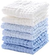 MUKIN Baby Washcloths - Soft Face Cloths for Newborn, Absorbent Bath Wipes, Burp Cloths or Towels...